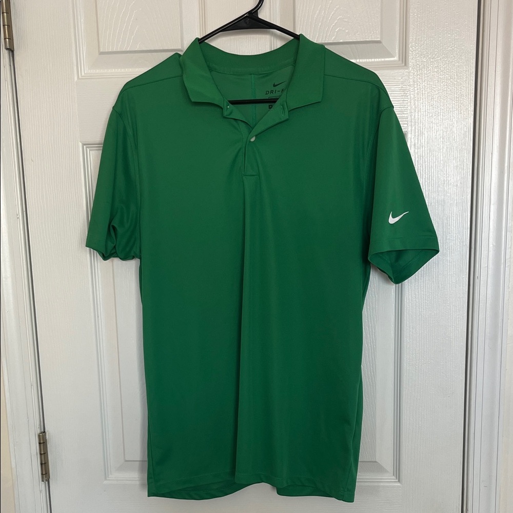 Nike Men's Dry-Fit Green Polo Shirt